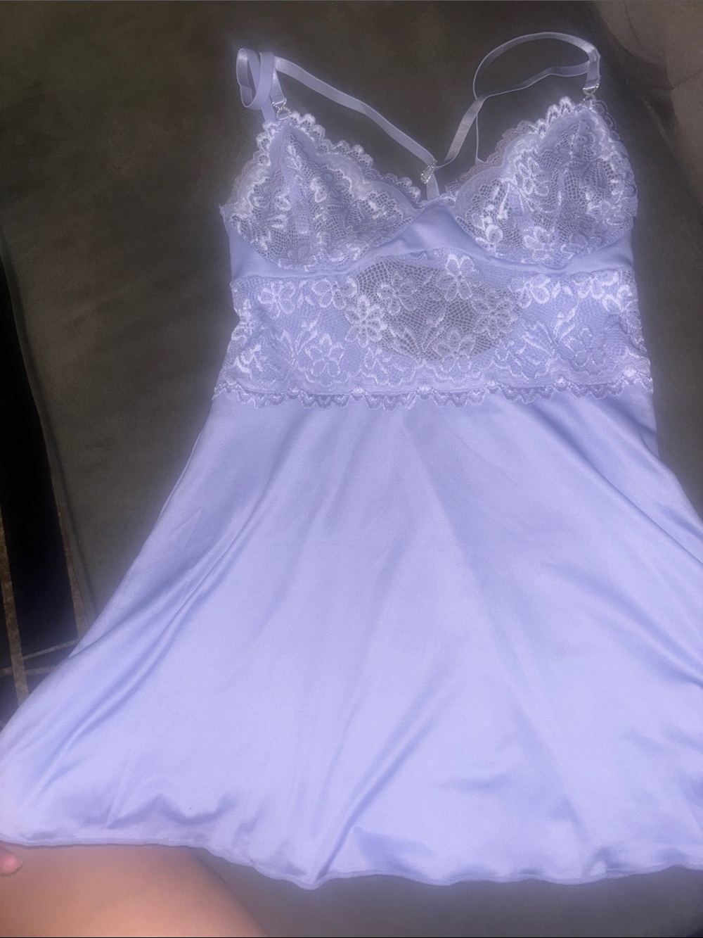 Lavender Lace Chemise Nightdress - Women Intimates & Sleepwear